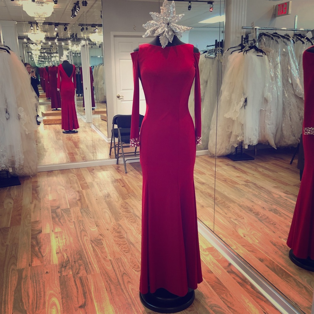 Long sleeve formal gown